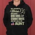 Hero Wears Dog Tags Combat Boots Proud Military Aunt Gift Women Hoodie