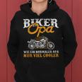 Herren Biker Opa Cooler Motorrad Fahrer Großvater Geschenk Frauen Hoodie