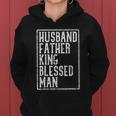 Husband Father King Blessed Man Black Pride Dad Gift V2 Women Hoodie