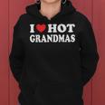 I Love Hot Grandmas Funny 80S Vintage Minimalist Heart Women Hoodie
