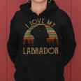I Love My Black Lab Labrador Funny Lover Mom Dad Themed Gift Women Hoodie
