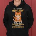 If You Dont Want A Sarcastic Answer Grumpy Old Lady Cat Women Hoodie If You Dont Want A Sarcastic Answer Grumpy Old Lady Cat Women Hoodie