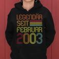 Legendär Seit Februar 2003 Geschenk 20 Geburtstag Frauen Hoodie