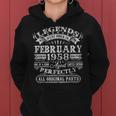 Legenden Februar 1958 - 65. Geburtstag Mann Hoodie, Retro Design