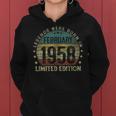 Legenden Februar 1958 - 65. Geburtstag Mann V6 Hoodie, Retro Design