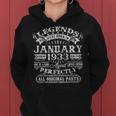 Legenden Wurden Im Januar 1933 Geschenk 90 Geburtstag Mann V2 Frauen Hoodie