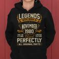 Legends Were Born In November 1980 Women Hoodie