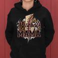 Leopard Baseball Mama Lightning Bolt Sport Mom Mothers Day Women Hoodie