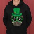 Leprechaun Hat Pug Shamrock Glasses St Patricks Day Dog Women Hoodie