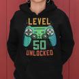 Level 50 Unlocked 50Th Birthday Gamer Gifts 50 Year Old Male Women Hoodie