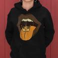 Lips With Tongue Out Black History Month Afro Frican Pride Women Hoodie