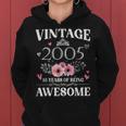 Made In 2005 18 Year Old 18Th Birthday Gift For Girl Women Women Hoodie