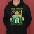 Make St Patricks Day Great Again Funny Trump Shamrock Beer Women Hoodie