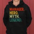 Manager Held Mythos Legende Retro Vintage Manager Frauen Hoodie