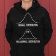 Math Statistics Normal Paranormal Distribution Teacher Women Hoodie Graphic Print Hooded Sweatshirt