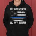Mein Enkel Ist Mein Held Polizei Opa Oma Thin Blue Line Frauen Hoodie