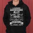 Mens 70Th Birthday Gift-Legends Were Born In May 1949 Tees Women Hoodie