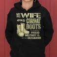 My Wife Wears Combat Boots Dog Tags Proud Military Husband Women Hoodie