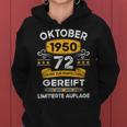 Oktober 1950 Lustige Geschenke 72 Geburtstag Frauen Hoodie