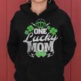 One Lucky Mom St Patricks Day Gift Vintage 70S Dice V2 Women Hoodie