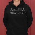 Opa 2023 Herzschlag Schwangerschaft Verkünden Für Großvater Frauen Hoodie