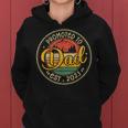 Promoted To Dad Est 2023 Retro New Dad First Dad Women Hoodie
