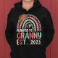 Promoted To Granny Est 2023 Leopard Rainbow Mothers Day Women Hoodie