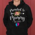 Promoted To Mommy Est 2023 Mom Pregnancy Announcement Women Hoodie