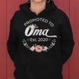 Promoted To Oma Est 2020 First Time Grandma Floral Women Hoodie