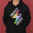 Protect Your Energy Colorful Lightning Bolt Women Hoodie Graphic Print Hooded Sweatshirt