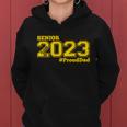 Proud Dad Of 2023 Senior Gift Class Of 2023 Proud Dad Gift Gold Gift V2 Women Hoodie