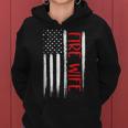 Proud Fire Wife Thin Red Line American Flag Firefighter Gift Women Hoodie