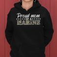 Proud Mom Of A Marine Army Funny Retro Patriot Gift For Womens Women Hoodie