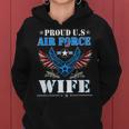 Proud Wife Us Air Force Veteran Day Military Family Women Hoodie