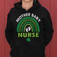 Rainbow Postpartum Mother Baby Nurse St Patricks Day Women Hoodie