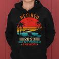 Retired 2023 Not My Problem Anymore Retirement Gifts Mom Dad Women Hoodie