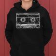 Retro Musik Kassette Skizze Vintage Audio Zeichnung Frauen Hoodie