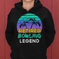 Ruhestand Bowling-Legende Hoodie, Retro 80er Jahre Sonnenuntergang