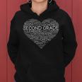 Second Grade Word Heart 2Nd Grade Student & Teacher Women Hoodie
