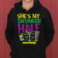 Shes My Drunker Half Matching Couple Boyfriend Mardi Gras Women Hoodie