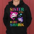 Sister Of The Baby Birthday Shark Sister Shark Mothers Day Women Hoodie