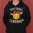 Softball Baseball Mama Floral Mom Grandma Mothers Day Women Hoodie