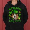 St Patricks Day My Beagle Is My Lucky Charm Shamrock Irish Women Hoodie