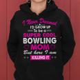 Super Cool Bowling Mom Womens Sports Women Hoodie Graphic Print Hooded Sweatshirt