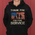 Thank You For Your Service Veterans Day Vintage Usa Women Hoodie