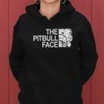 The Pitbull Face Funny Dog Pitbull Women Hoodie Graphic Print Hooded Sweatshirt
