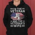 The Veteran & The Veterans Wife Proud American Veteran Wife Women Hoodie