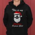 This Is My Christmas Pajama Shirt Funny Santa Claus Face Sunglasses With Hat Bea Women Hoodie