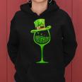 Three Wine Glasses Clover Irish Shamrock St Patrick Day V2 Women Hoodie