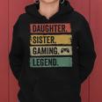 Tochter Schwester Gaming Legende Vintage Video Gamer Girl Frauen Hoodie